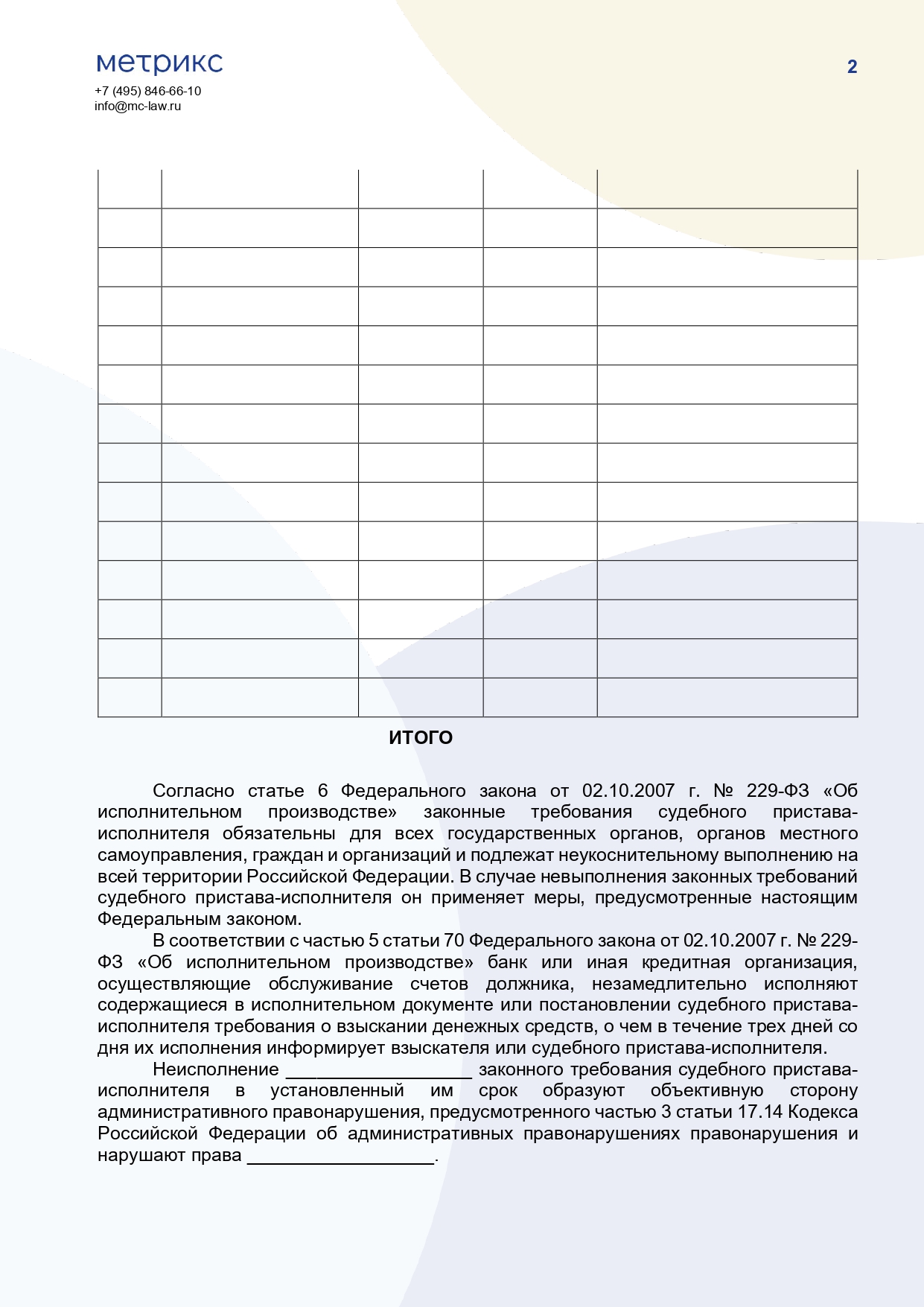 Жалоба на бездействие кредитной организации, выразившееся в неисполнении постановлений судебных приставов